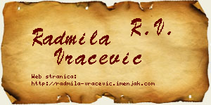 Radmila Vračević vizit kartica